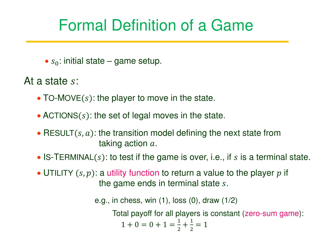 formal definition of a game