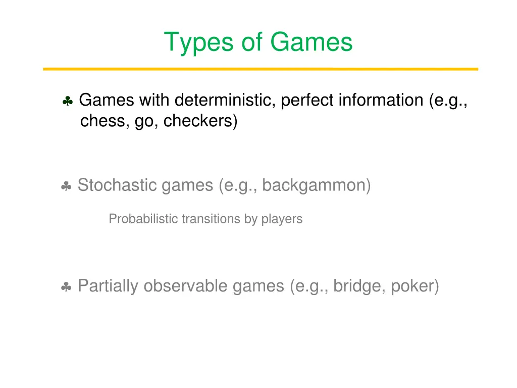 types of games