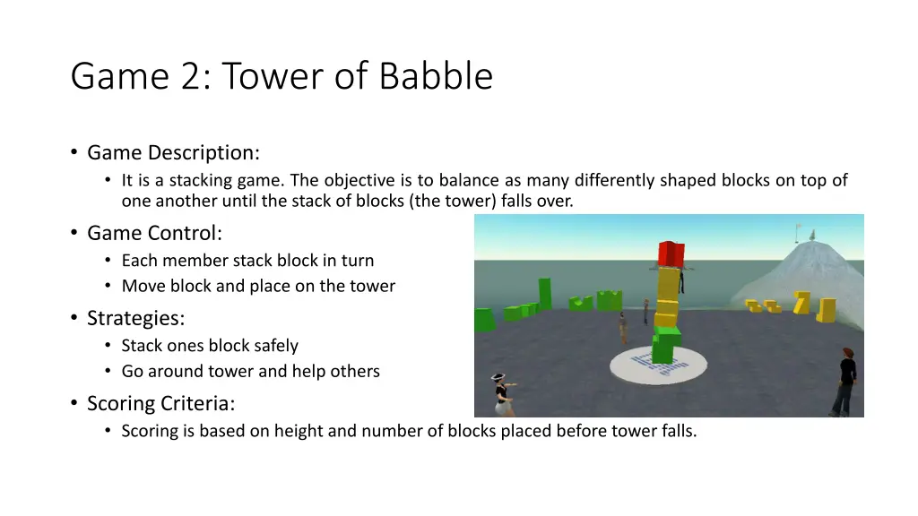 game 2 tower of babble