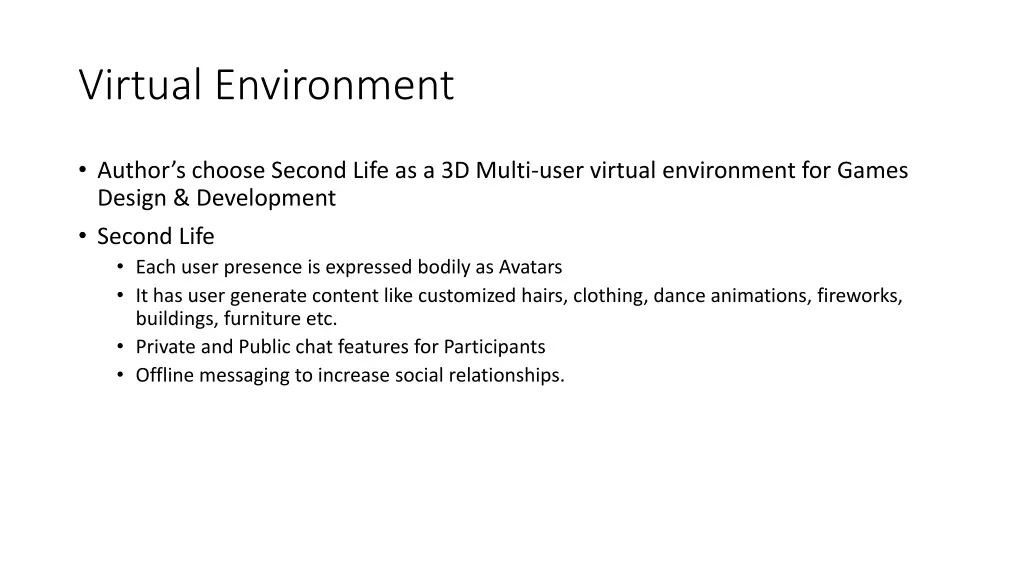 virtual environment