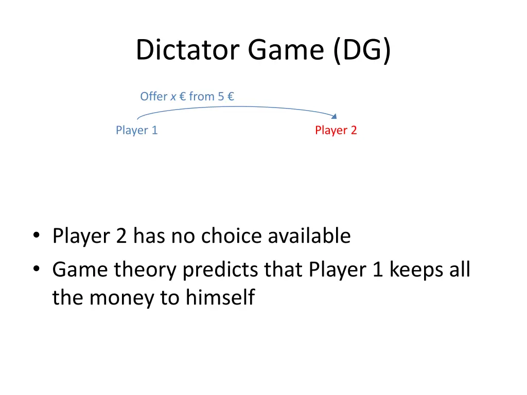 dictator game dg