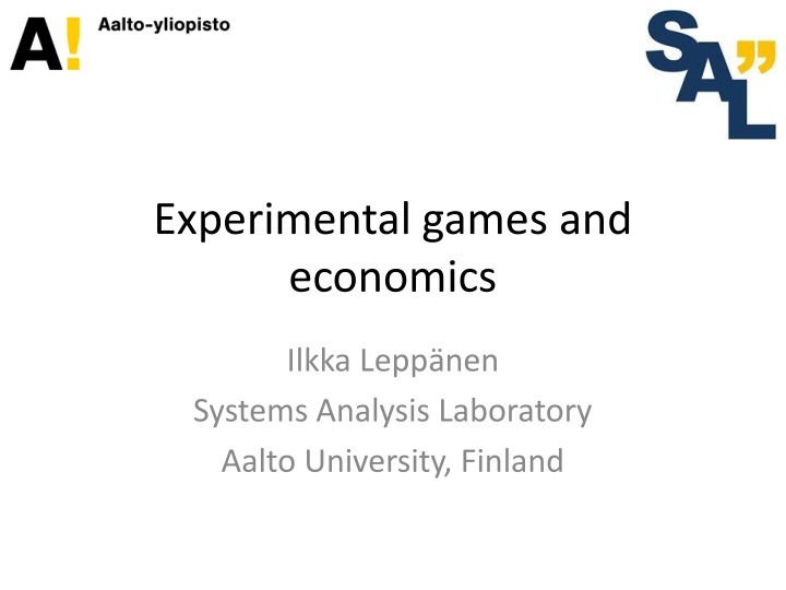 experimental games and economics