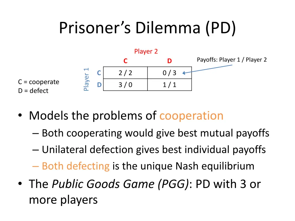 prisoner s dilemma pd