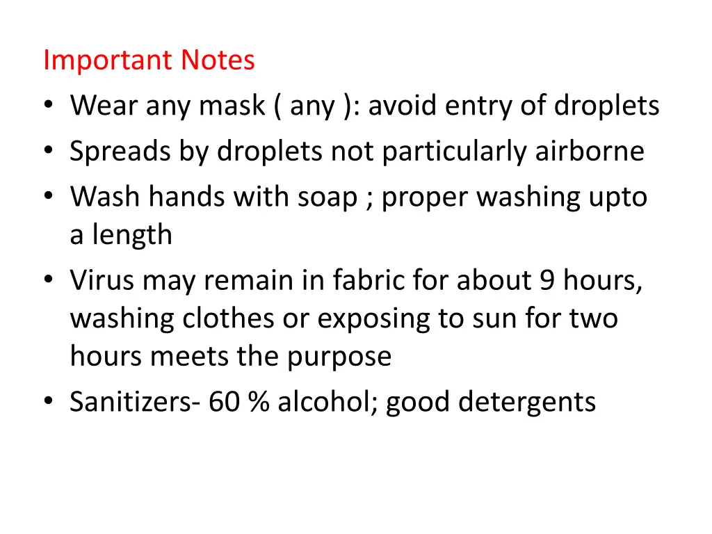 important notes wear any mask any avoid entry