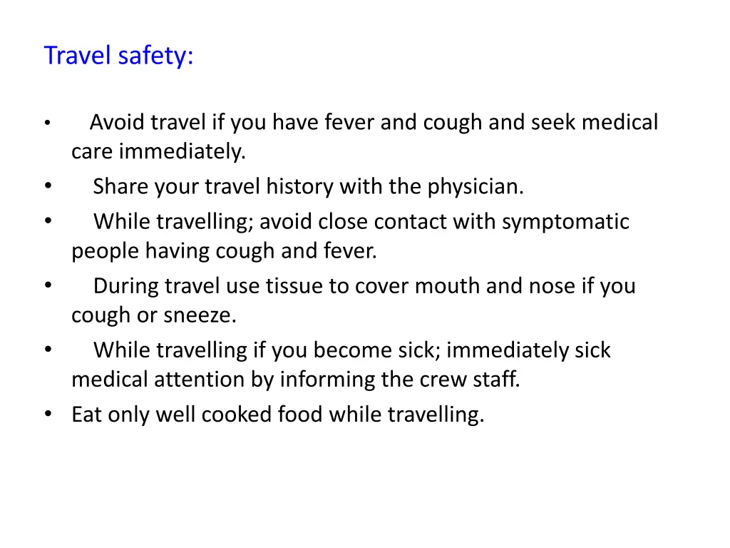 travel safety