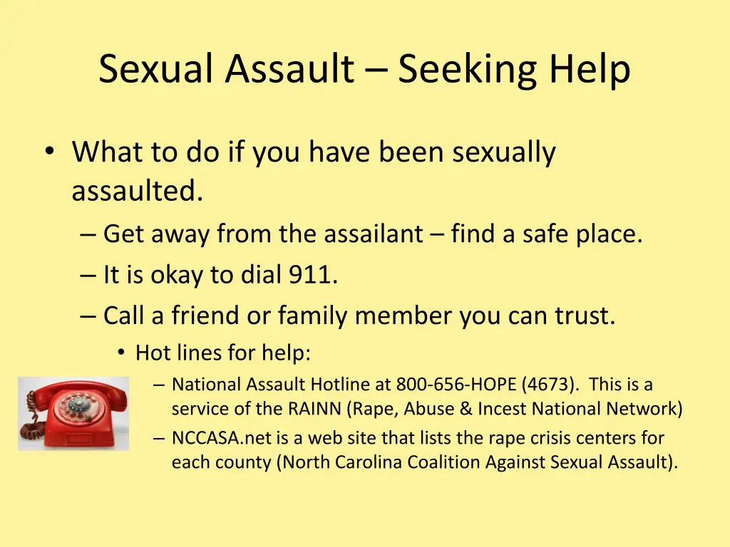 sexual assault seeking help