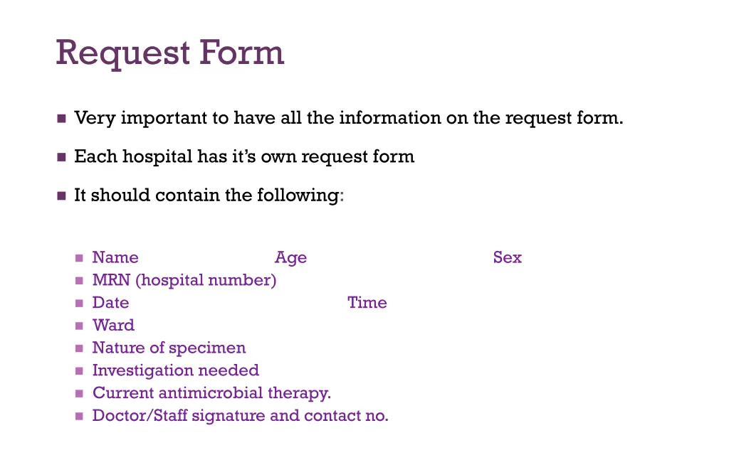 request form