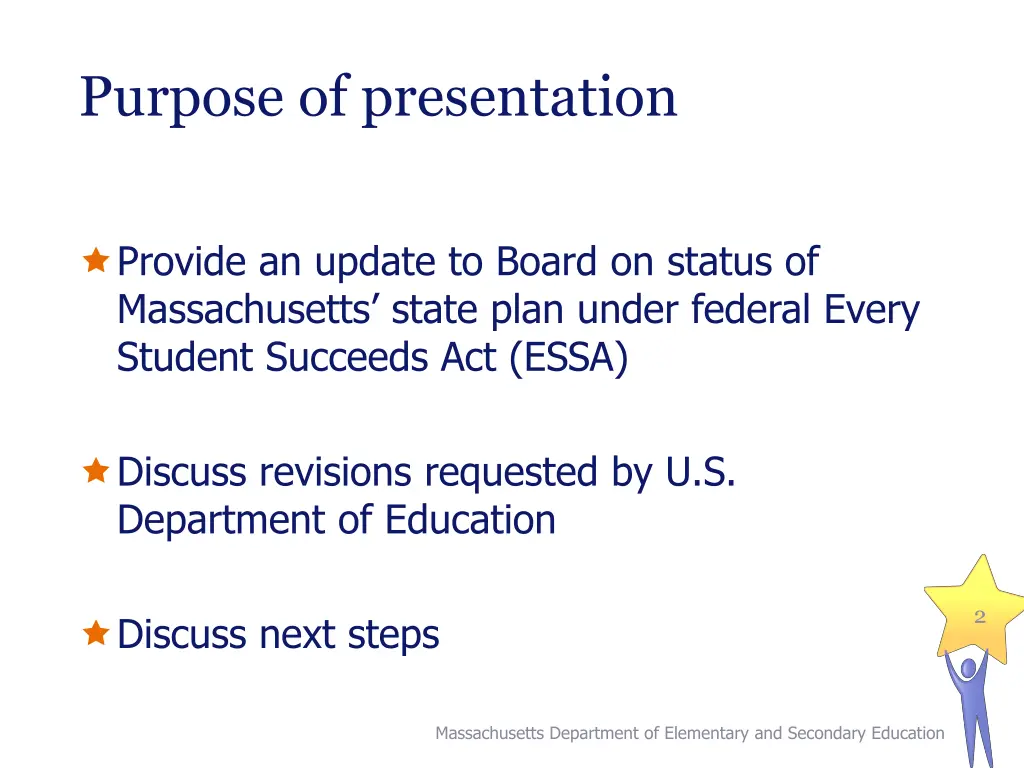 purpose of presentation