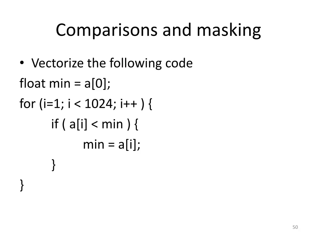 comparisons and masking 4