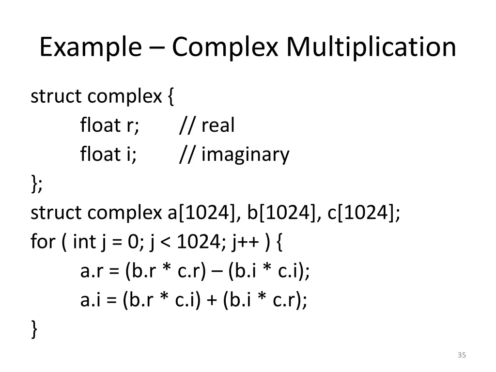 example complex multiplication