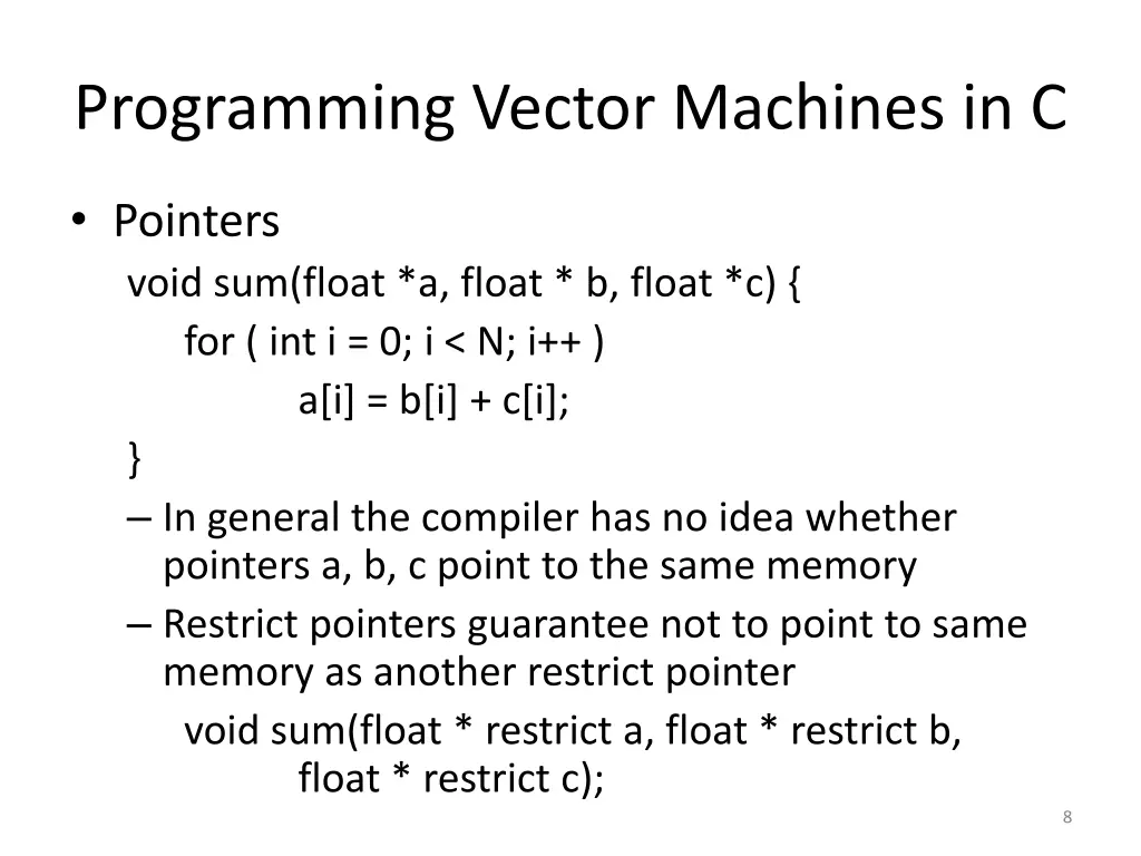 programming vector machines in c 1