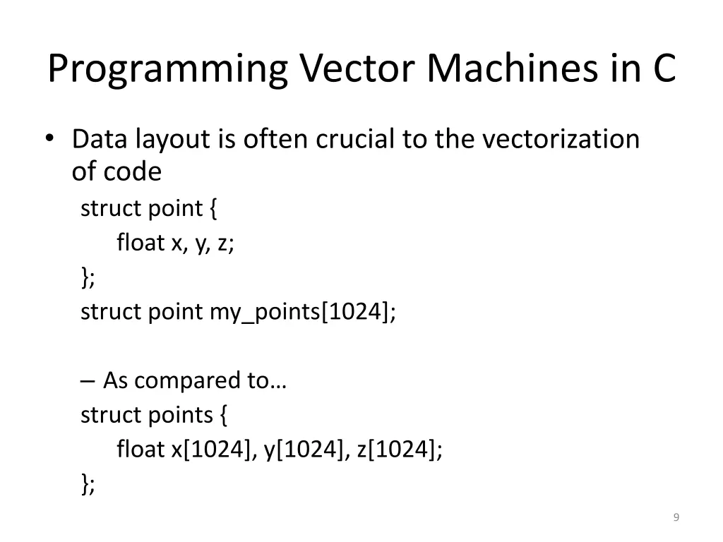 programming vector machines in c 2