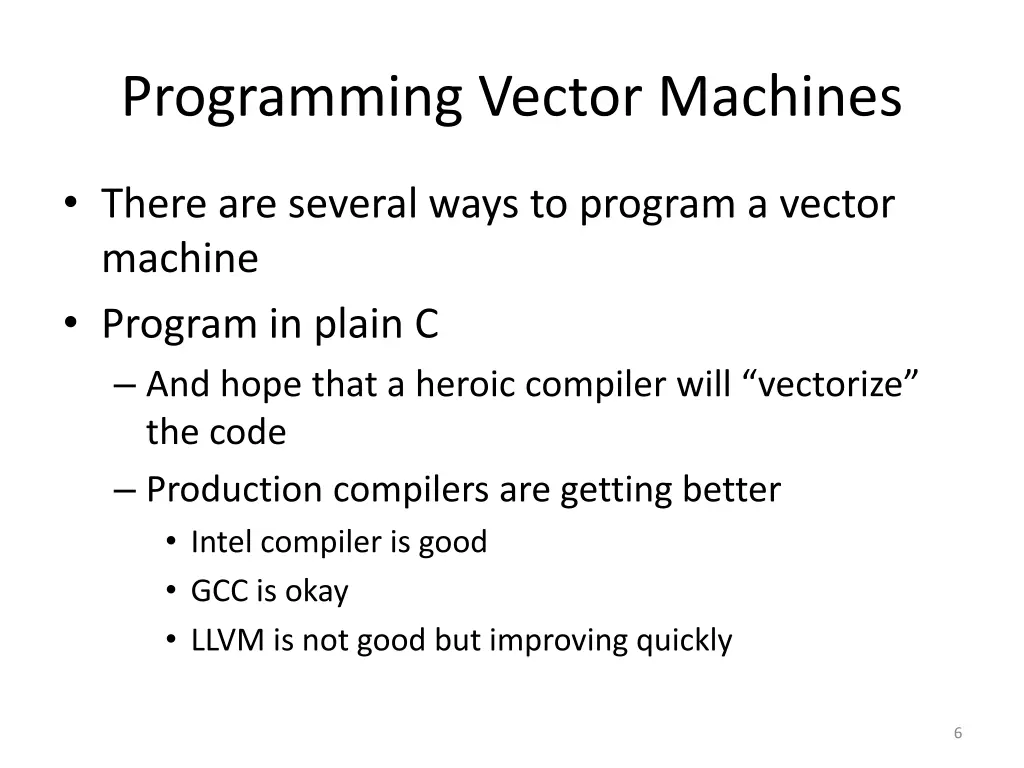 programming vector machines