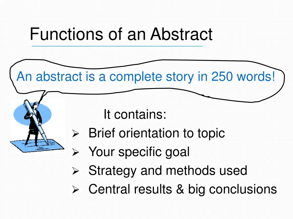 functions of an abstract