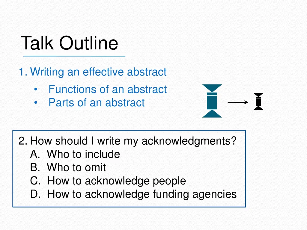 talk outline