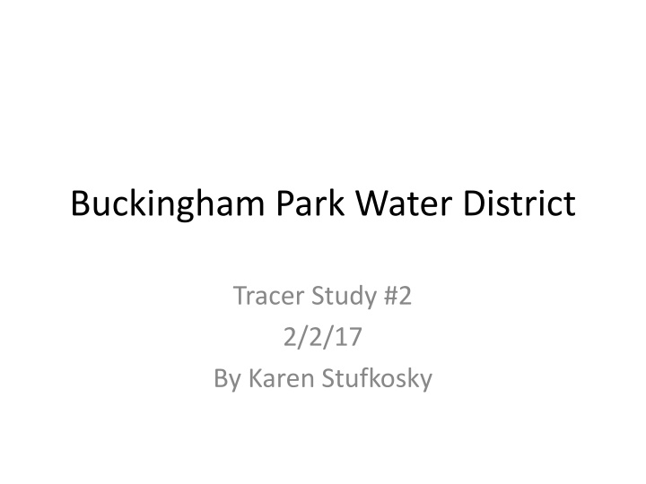 buckingham park water district