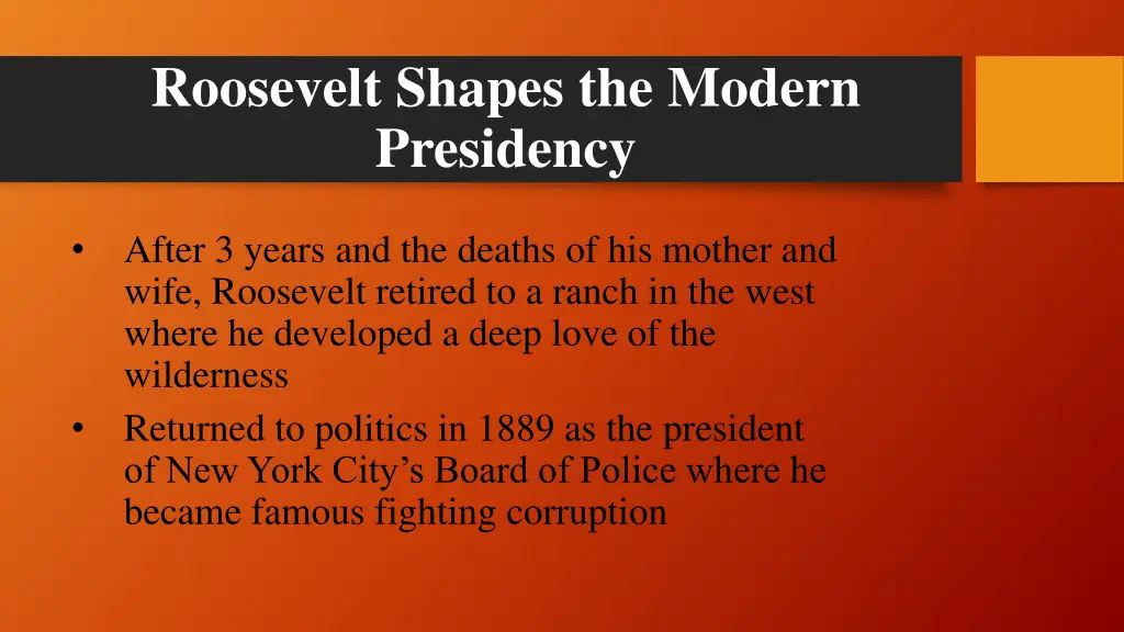 roosevelt shapes the modern presidency 2