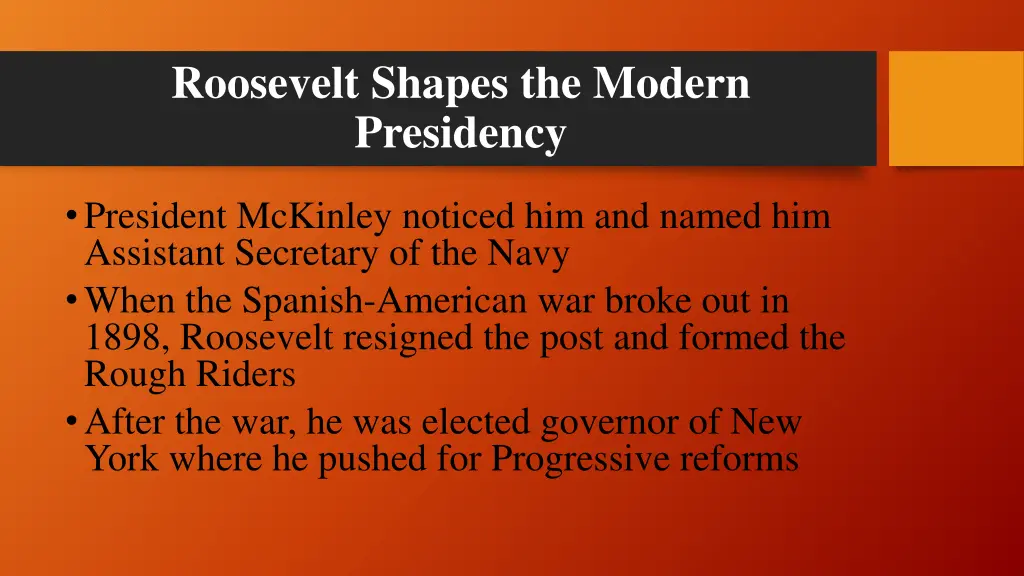 roosevelt shapes the modern presidency 3