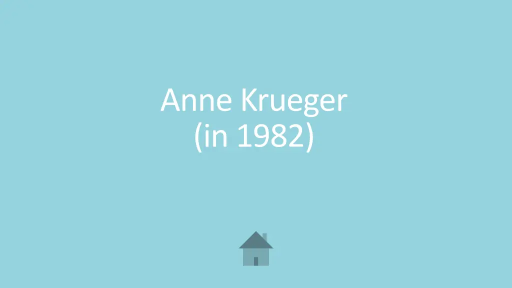 anne krueger in 1982