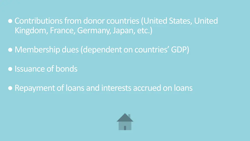 contributions from donor countries united states