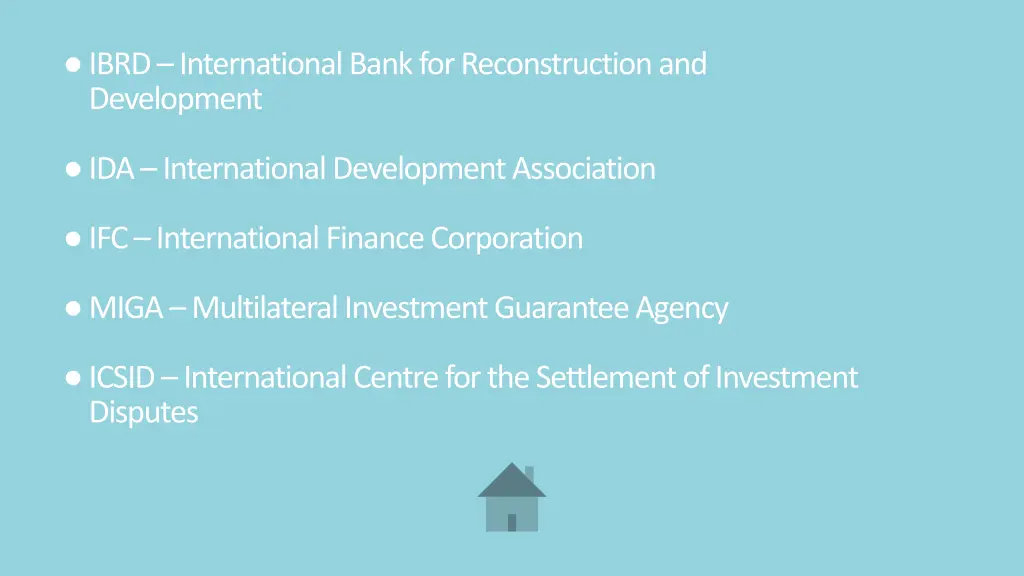 ibrd international bank for reconstruction