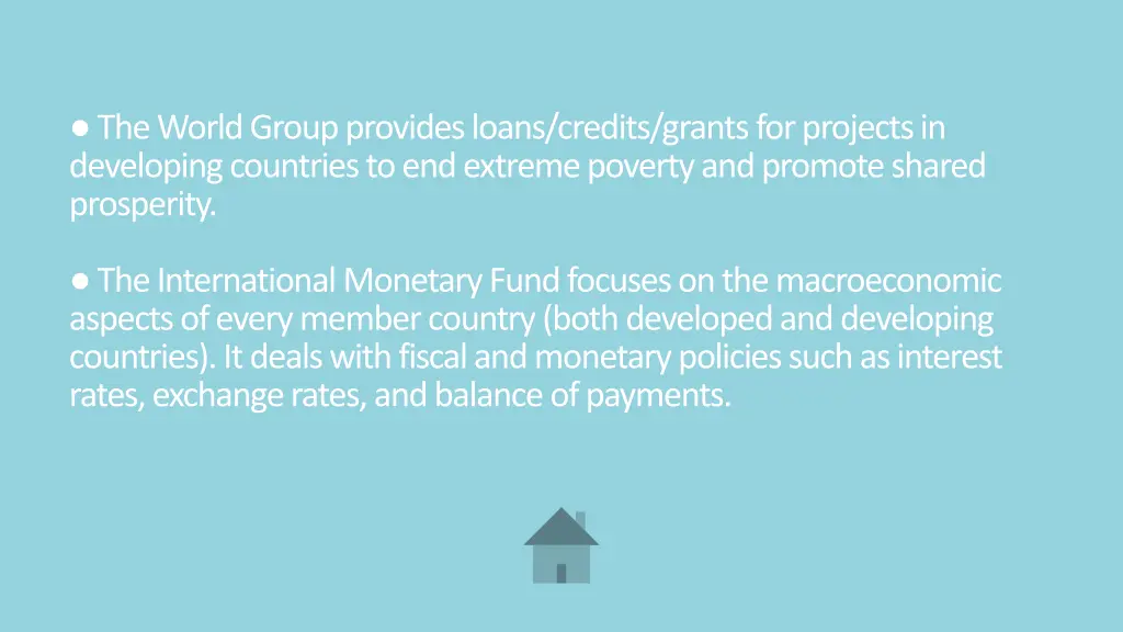 the world group provides loans credits grants