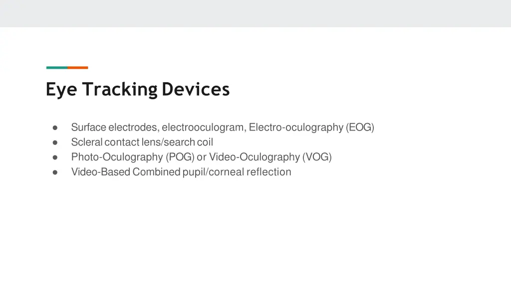 eye tracking devices