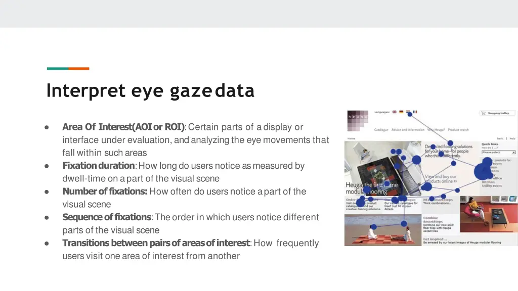 interpret eye gazedata