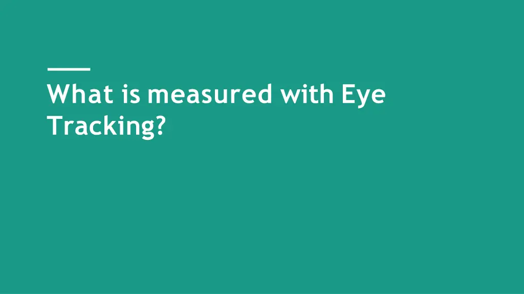 what is measured with eye tracking