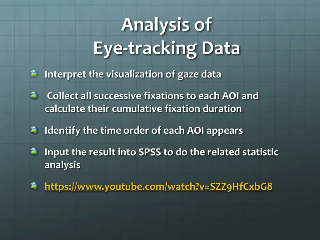 analysis of eye tracking data