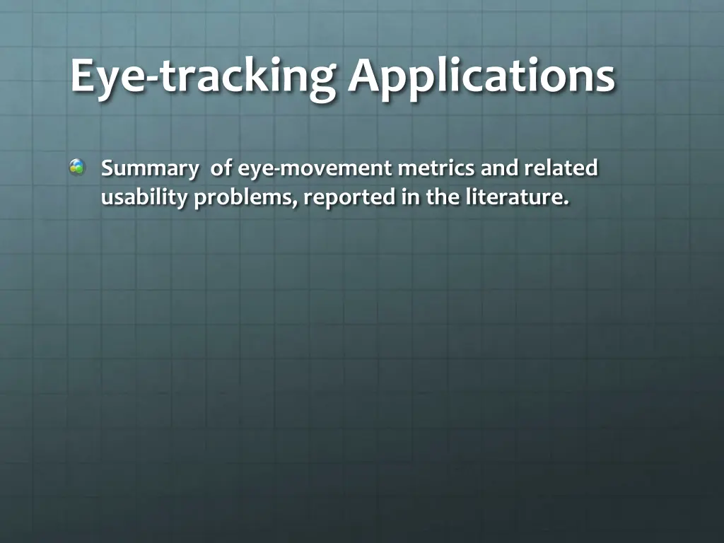 eye tracking applications