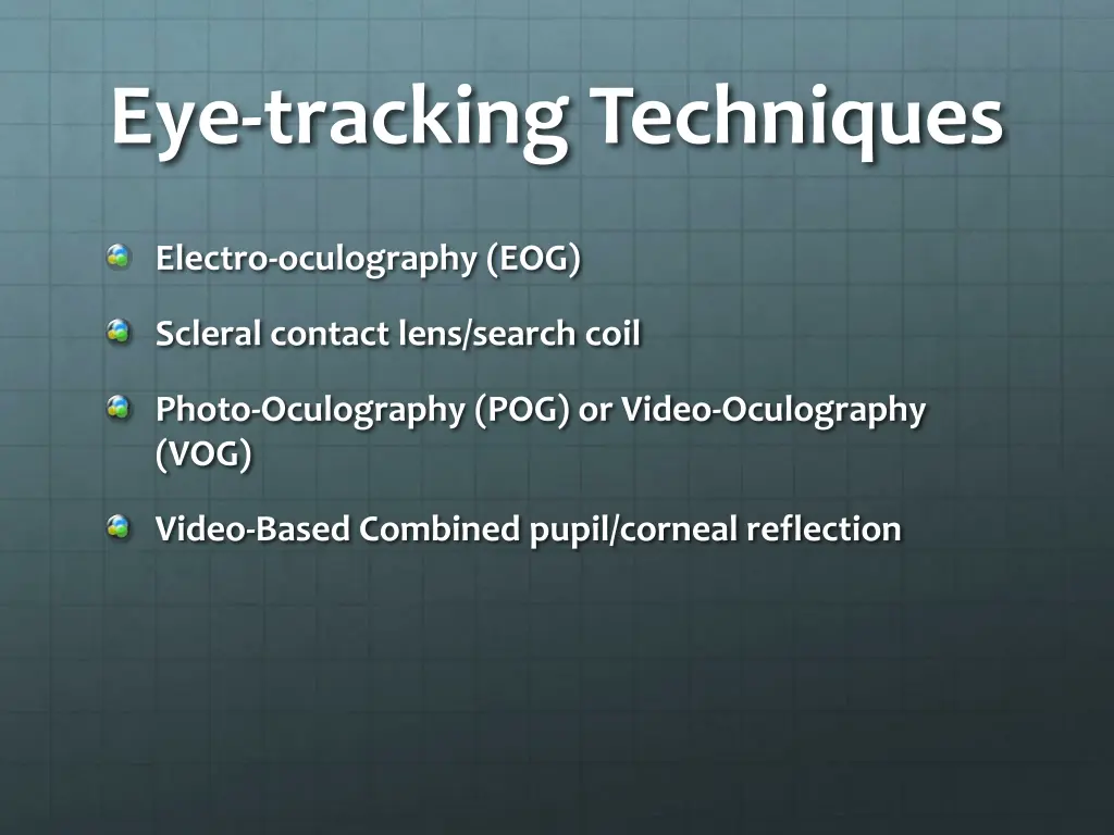 eye tracking techniques