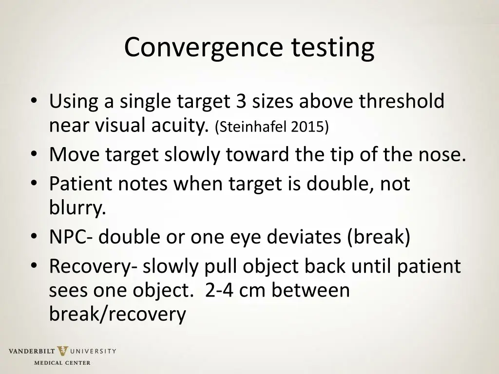 convergence testing