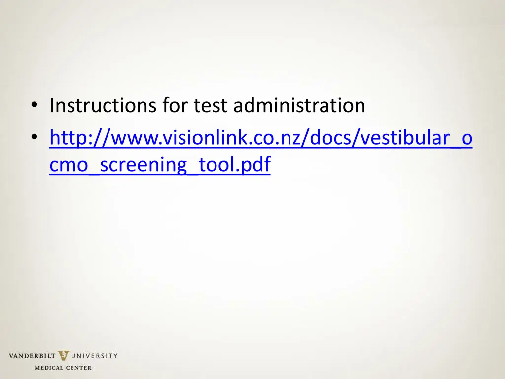 instructions for test administration http