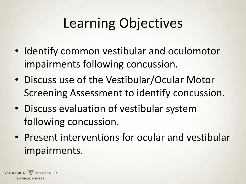 learning objectives