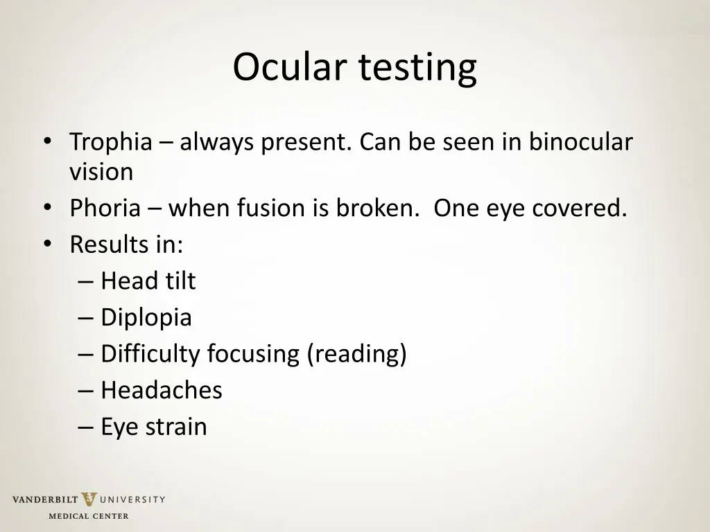 ocular testing