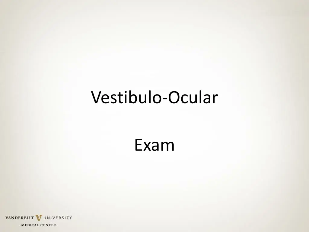 vestibulo ocular