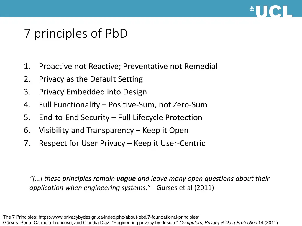 7 principles of pbd