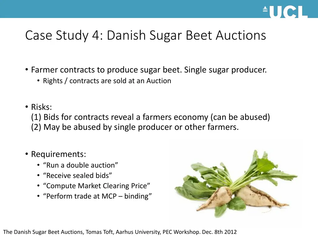 case study 4 danish sugar beet auctions