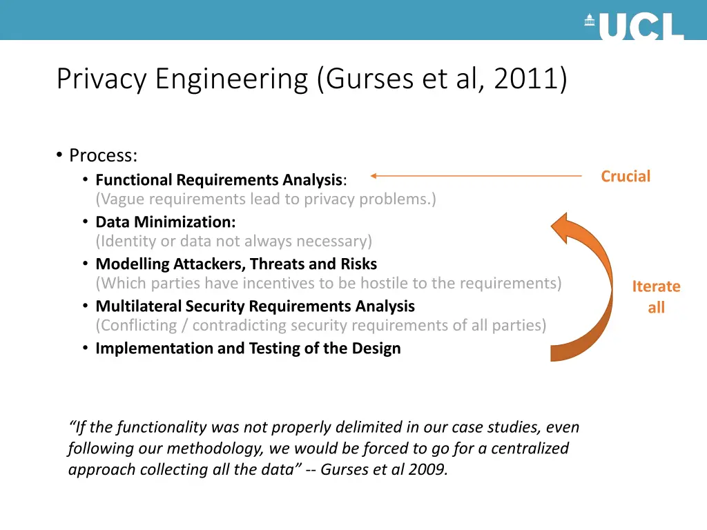 privacy engineering gurses et al 2011