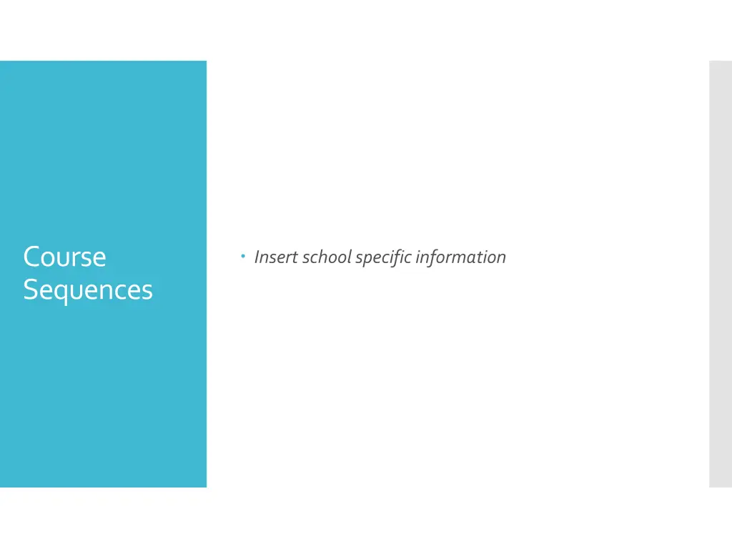 course sequences