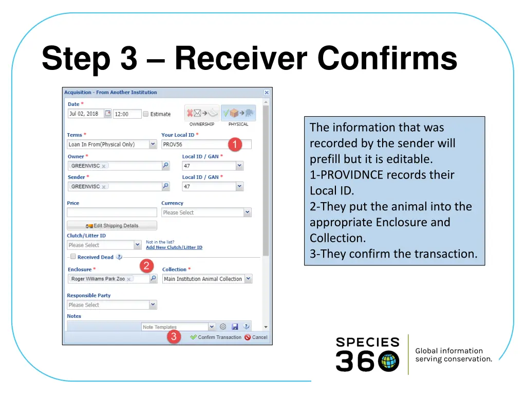 step 3 receiver confirms 1