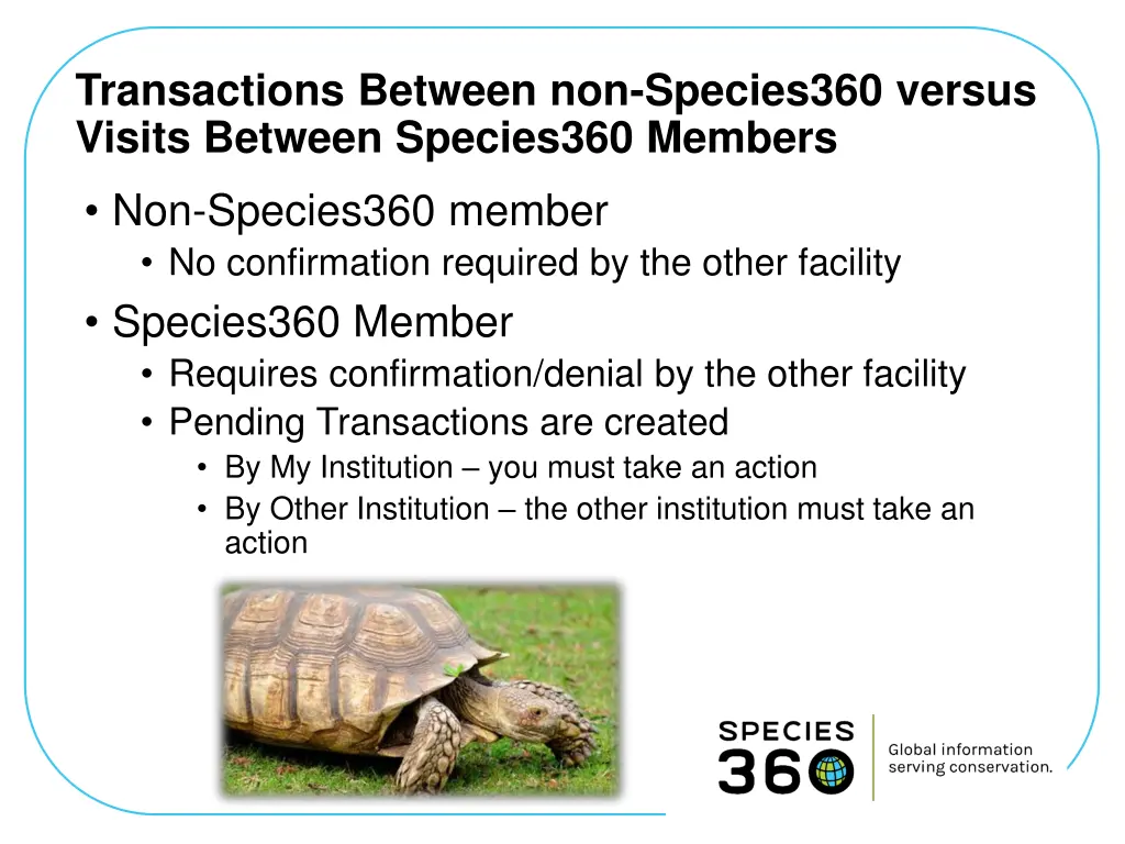 transactions between non species360 versus visits