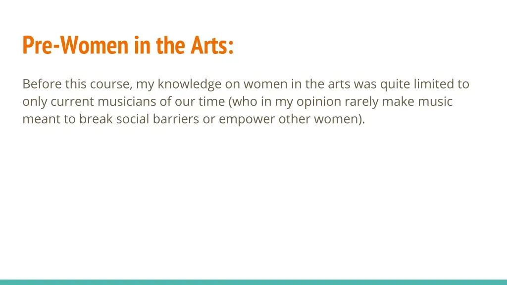 pre women in the arts