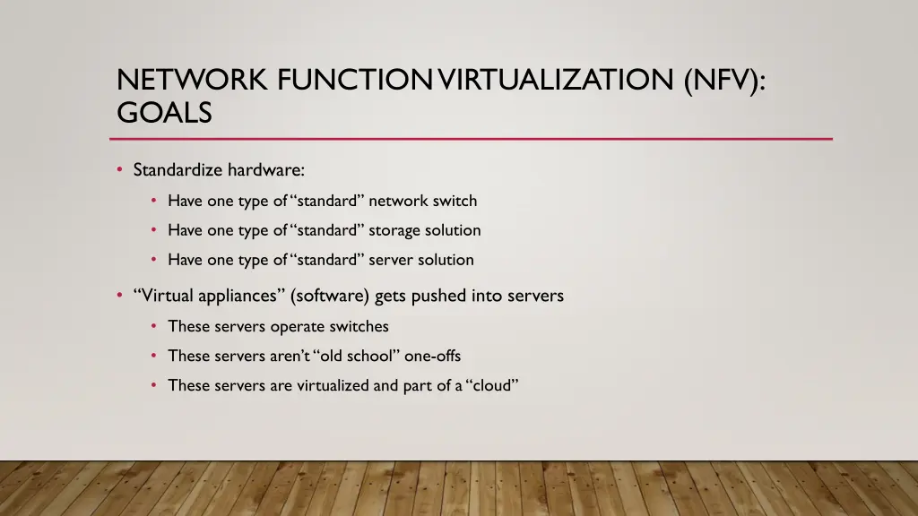 network function virtualization nfv goals