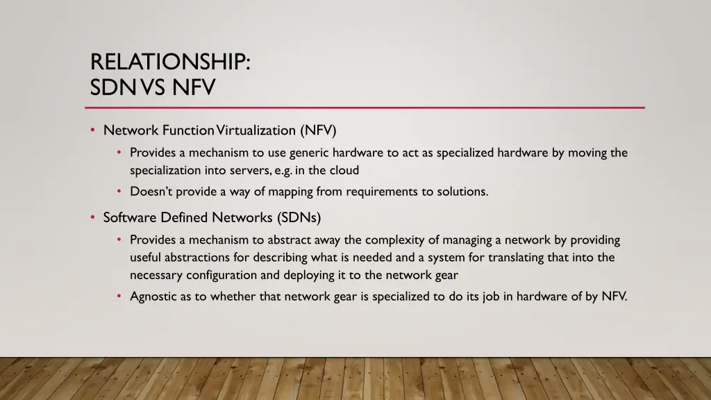 relationship sdnvs nfv