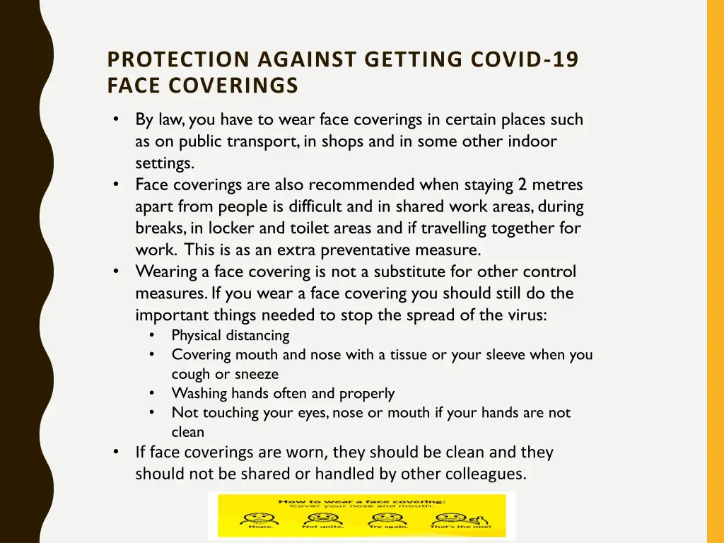 protection against getting covid 19 face coverings