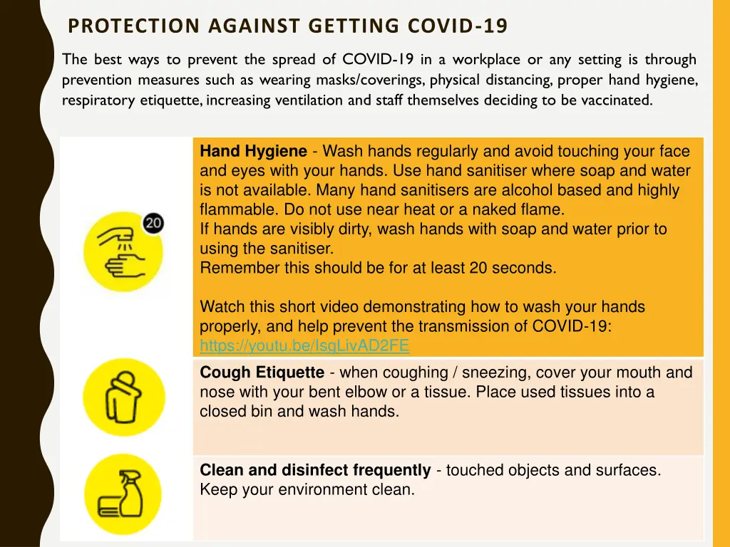 protection against getting covid 19