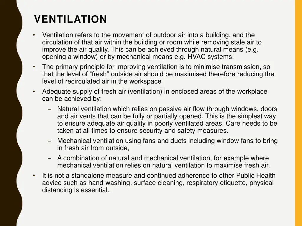 ventilation