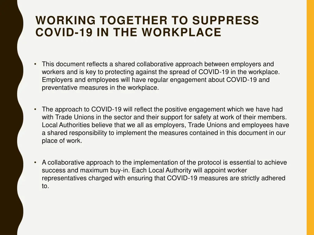 working together to suppress covid